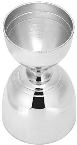 KIMISS Jigger de Cocktail à Double Tête en Acier Inoxydable Premium - Outil de Barman Précis pour les Barres et les Fêtes à Domicile, 30 Ml et 60 Ml de Tasses de Mesure en Argent, or, or Rose (SILVER)