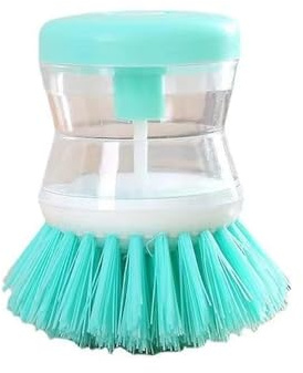 3-teilige Topfwaschbürste mit Flüssigkeitszugabe, automatische Spülbürste mit Flüssigkeitszugabe, Haushaltsreinigung, Topfbürste, Herdbürste(Brush purple)