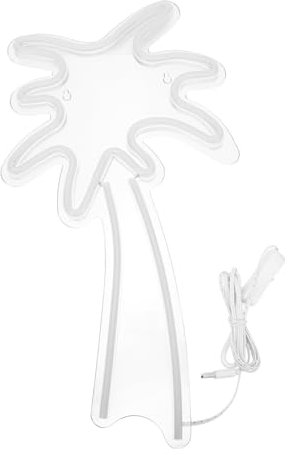 Mikikit Lampe Néon LED Motif Palmier Décoration Chevet USB Intérieur Éclairage Chambre