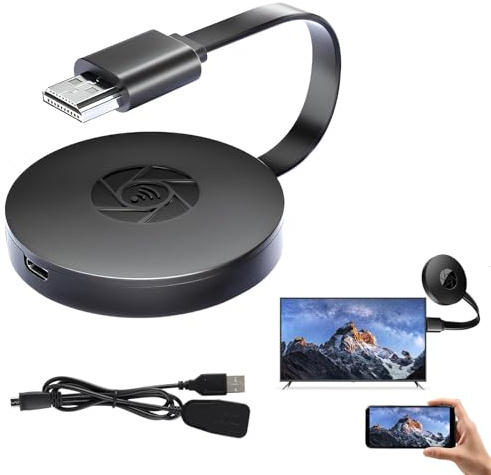 Adattatore HDMI Wireless 1080P WiFi per TV,Wireless HDMI Dongle WiFi Display Compatibile con Miracast, Airplay, DLNA, Streaming iOS Android Windows Mac