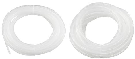 QUARKZMAN Espiral Alambre Envoltura Cable Envoltura 3/8 Pulgada x 8 m, 1/4 Pulgada x 14 m Polietileno Blanco para Cable Gestión Paquete de 2