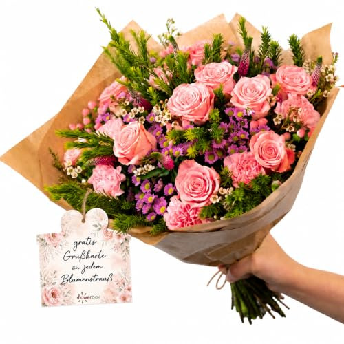Blumenstrauß 'Garden Romance' - Größe XL - Länge ca. 50 cm - Strauß frischer Blumen