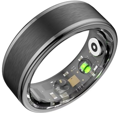findtime Smart Ring Android Fitness Ring Smartringe für Herren Damen IOS Pulsmesser Sport Fitness Tracker Smartring Herzfrequenz Schlaftracker Gesundheitsring Schrittzähler Fitnesstracker Größe 8