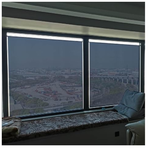 Cortina Transparente Unidireccional Persiana Enrollable De PVC Privacidad Diurna Tinte Ventana Persianas Reflectantes Desplegables Con Bloqueo Solar Película Aislamiento