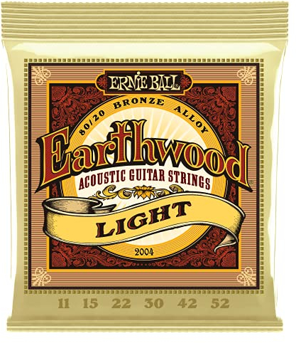 Ernie Ball Earthwood Light Akustik-Gitarrensaiten, 80/20-Bronze, Stärke 11-52