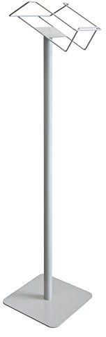 Prospektständer 1 x DIN A4 grau aus Metall Höhe 110cm pulverbeschichtet RAL9006