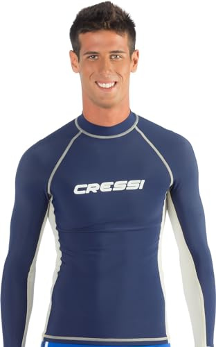 CRESSI Herren Cressi Rash Guard Lange Ärmel aus elastischem Stoff für Erwachsener UV-Schutz (UPF) 50+ (1er Pack)