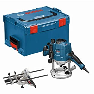 Bosch Professional Oberfräse GOF 1250 CE (inkl. Maulschlüssel 19 mm, Parallelanschlag mit Feineinstellung, Kopierhülsenadapter, Spannzange, L-BOXX)