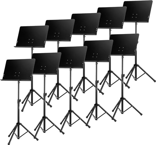 Lot de 10 Classic Cantabile Pupitre d'Orchestre Deluxe Fermé