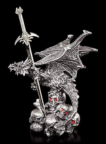 Brieföffner - Drache Ysera mit Totenköpfen - Deko Figur