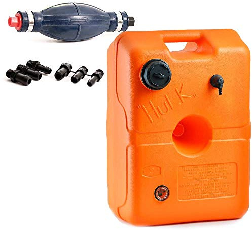 wellenshop 22 L Treibstofftank für Boote + Pumpbalg 6-10 mm Anschluss