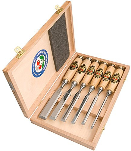 Kirschen 3696000 Schnitzmeißel-Set für Kinder, beige, 6-teilig