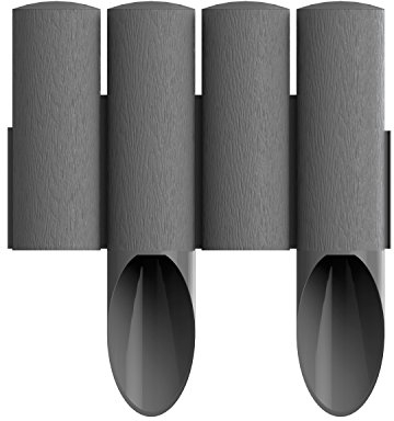 Cellfast Standard Gartenpalisade Rasenkante Palisade Beetumrandung (2,3m, Graphit)