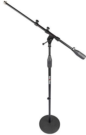 Hola! Microphone Stand - Mic Stand w/Adjustable Height and Boom Arm for Home, Studio, Office or Stage - Weighted Base