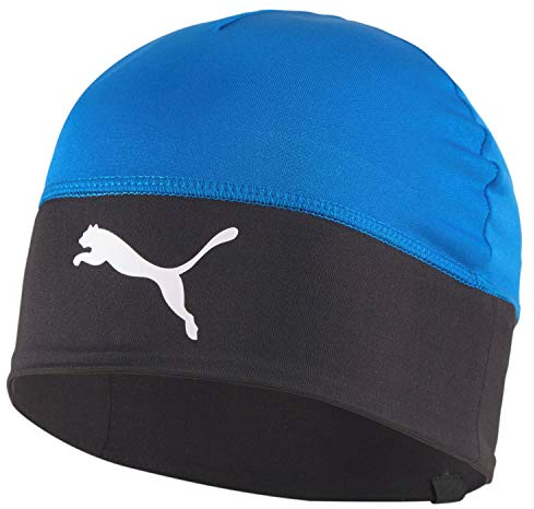 PUMA Kinder teamLIGA Beanie Jr, Electric Blue Lemonade Black, OSFA, Einheitsgröße