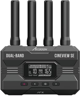 Accsoon CineView SE Video Receiver 2.4+5Ghz Dual-band SDI&HDMI Wireless Receiver 1200ft(350m) Range up to 4 Monitor Devices 1080p 60fps Latency less than 0.05s (Only RX)