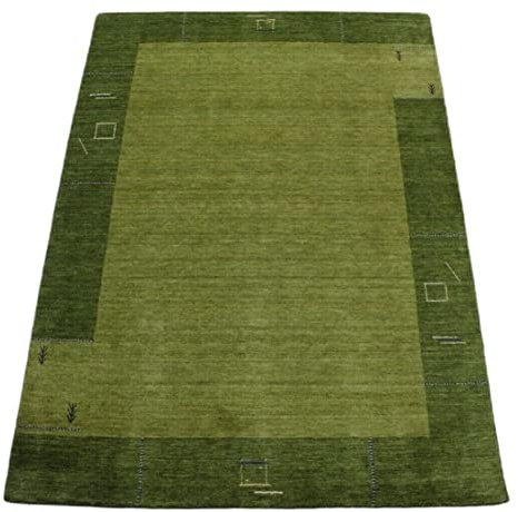 Gabbeh Teppich Grün 100% Wolle Handgewebt Orientteppich Lori 170x240 cm WR110