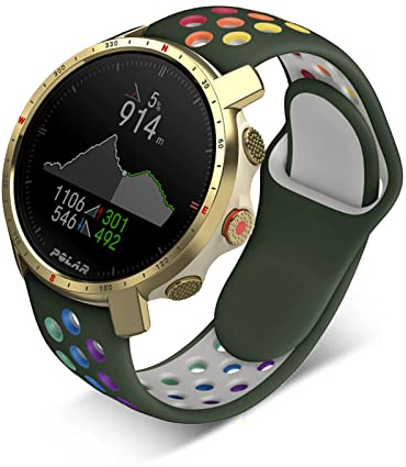 KUWAI Armbänder für Polar Grit X/Grit X Pro Armband, Weich Silikon Regenbogen Armband Kompatibel mit Polar Grit X/Grit X Pro Armbänder für Damen Herren Armband für Polar Grit X/Grit X Pro Armband (I)