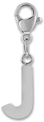 GD GOOD.designs Buchstaben Anhänger mit Karabiner Verschluss - Kettenanhänger Initial Charm aus Edelstahl I Chirurgenstahl Anhänger für Bettelarmband