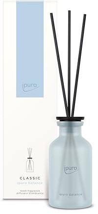 ipuro - Classic Raumduft Balance - 75ml | Raumerfrischer mit maritimen Noten, Orange & Bergamotte, Wasserlilie & weißem Tee - Duft | Diffuser mit Stäbchen | Erfrischender Lufterfrischer Wohnung