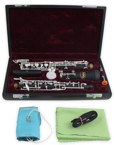 Soundman EOB-501 Oboe in C, halbautomatisch, Konservatoriummodell, mit 3 Oktavklappen, allen Trillern, Tief-B-Resonanzklappe