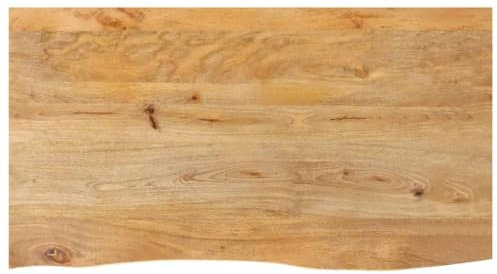 vidaXL Tischplatte, Holzplatte mit Baumkante, Massivholzplatte für Esstisch Couchtisch, Ersatztischplatte, 110x60x2,5cm Massivholz Mango