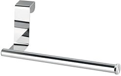 CM BAÑOS - Portarrollos de Acero Inoxidable - Organizador para Baño, Cromado - para Colgar en Cisterna o Mueble de Lavabo, Instalación Sin Agujeros, Medidas 150x90x60 mm