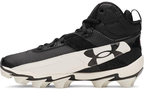 Under Armour Men's Harper 10 RM Baseball Cleats, (001) Black/Stone/Black, 10.5, US