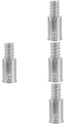NULYLU 4pcs Threaded Tip Replacement for Broom Handle Metal Connector for Extension Poles Easy to Install Compatible Cleaning Tools
