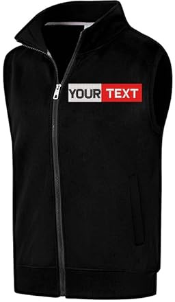 Chaleco de forro polar personalizado para mujeres y hombres, chaleco de forro polar con logotipo y texto bordado personalizado para mujer, chaquetas de forro polar para mujeres y hombres con