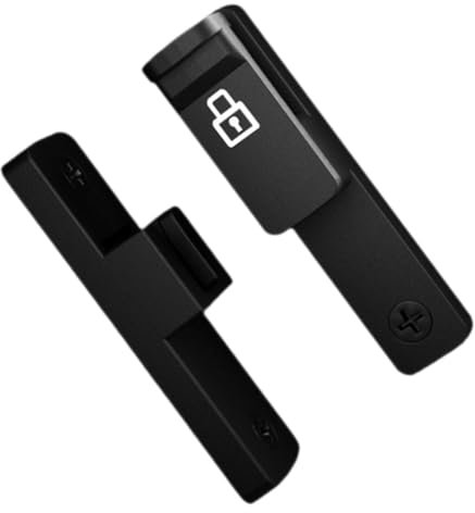 jojofuny Loquet de Porte de Grange 90° en Alliage de Zinc, Verrou Antivol sans Perçage, Facile à Utiliser, pour Portes Coulissantes et Entrepôt