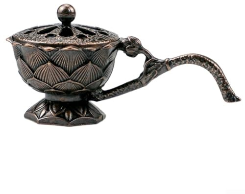 Innovativo bruciatore di incenso ventilato a forma di loto, con manico, per creare un'atmosfera rilassante ovunque