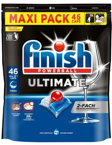 Finish Ultimate Fresh Spülmaschinen Caps, Maxi Pack, 46 stück
