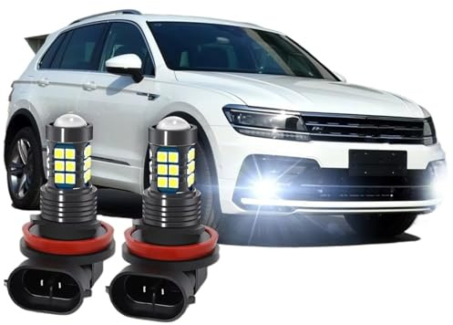 Auto Nebelscheinwerfer für VW Für Tiguan 2 MK2 2016 2017 2018 2019 2020 LED Nebelscheinwerfer Auto Glühbirne Frontstoßstange Nebelscheinwerfer