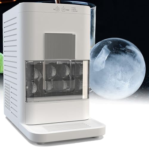Countertop Sphere Ice Machine, Portable Ice Maker Machine, 2 Clear Ice Ball Maker,with Auto Self-cleaning Function, Transparent Window, 84 Sphere Per Day Capacity, Countertop Ice Maker for Home/Bar