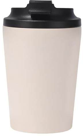 ZHIFENGYUAN Stainless Steel Insulated Coffee Cup with Spill Proof Lids,12oz(350ml),Unbreakable Durable,Reusable Drinking Cup,Gift for hot Cold iced, Travel Mug for Child Adults Outdoor(Milky White)