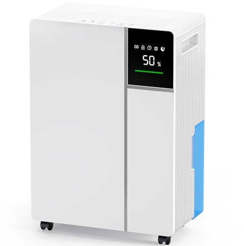 2500 Sq.Ft 25 Pints Dehumidifier for Home and Basements, Dehumidifiers for Bedroom with 32dB Sleep Mode, Auto or Manual Drainage, Intelligent Humidity, 3 Modes, Safe Dehumidifier for Bathroom, Garage