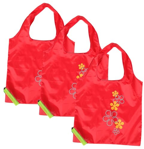 POPETPOP 3pièces Sacs de Courses Réutilisables Pliables Lot pour Ranger et Transporter Légers et Compacts Lavables