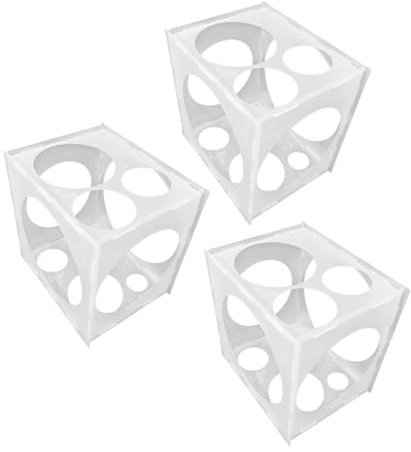 HONMEET 3 pezzi Scatola Misurazione Palloncini Trasparente Contenitore Doppio per Misura Precisa Strumento Versatile per Decorazioni Feste Archi e Colonne Facile da Montare e Trasportare