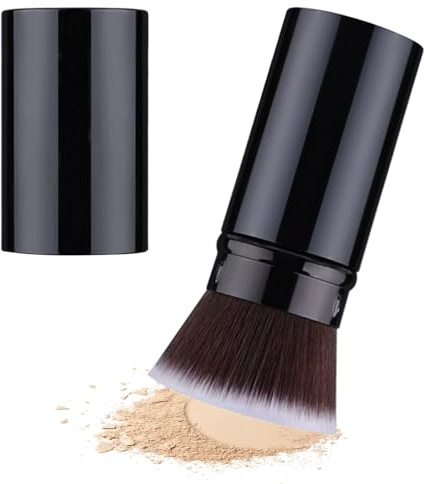 Brocha de Maquillaje Aplicador de Maquillaje Retráctil y Portátil | Brochas para Rubor en las Mejillas Para Polvo Suelto Corrector Protector Solar Viaje Mujeres