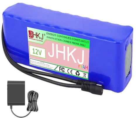 JHKJ Batería Recargable de Iones de Litio de 12 V CC, 10 000 mAh, 15 000 mAh, 30 000 mAh y 2500 mAh para Dispositivos de 12 V, Luces solares y pulverizadores.,12v,30000mAh