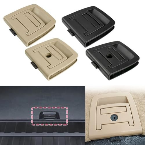 URPIZY Tirador de tapa de maletero de plástico ABS para BMW X5 E70/E71 y X6 (2006 C2013), montaje preciso, variante sin llave con opción de agujero de llave, color negro o beige