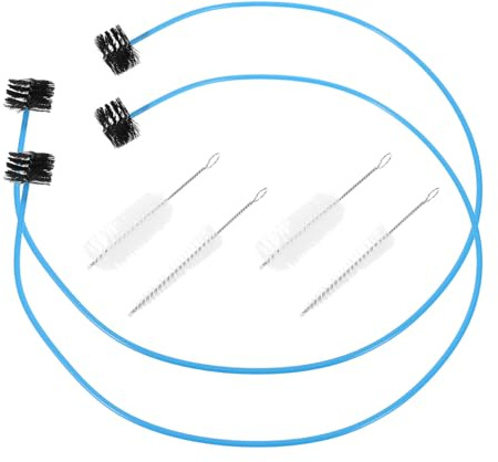 2 Stück Instrumentenpflegebürsten für Blechblasinstrumente, Nylon | Doppelseitig, Mehrere Bürstengrößen, Langer Ablaufreiniger für Rohrpflege und Schulorchester