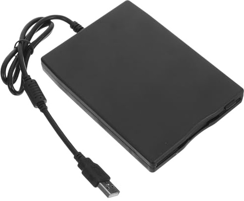 BETOOKY Disquete USB Externa Portátil Abs con Cremallera Negra, Plug and Play para PC y Computadora Portátil, Lector de Disquetes 3.5 Pulgadas