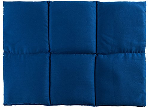 Kirschkernkissen groß 6-Kammer 40x30cm - Bio Stoff enzianblau - Wärmekissen Körnerkissen