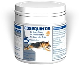 Cosequin DS mit HA+MSM | 120 Kautabletten | Ergänzungsfuttermittel für Hunde | Mit Glucosamin & Chondroitinsulfat