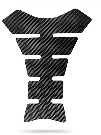 Motoking Tankpad Carbon Classic Tankaufkleber, Tankschutz, Lackschutz, Aufkleber Pad für Motorrad Tank - in 3 Farben erhältlich - SCHWARZ