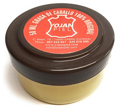 YOJAN PIEL | Grasa De Caballo Original España | Crema para Zapatos y Bolsos de Piel | Nutre y Evita Grietas | Indicada Para Botas de Fútbol | Cuida las Pieles y el Cuero