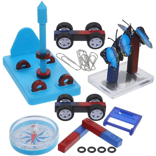 1ensemble Set De Magnétisme Éducatif pour Garçon Fille Kit Expérimentation Scientifique avec Accessoires Outils Éducation Stem pour Apprendre Les Propriétés Magnétiques