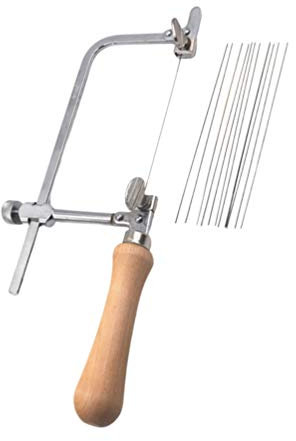 EXCEART Sega a bocfil per gioielliere, sega a mano per gioielli, telaio per utensili da gioielleria, per gioielli in legno con lama